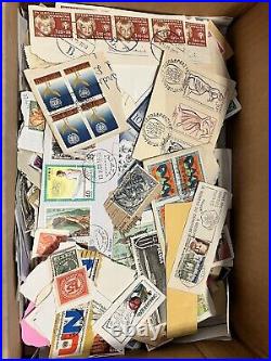 Huge Ww Stamp Lot Box, Off Paper, On Paper, Pages, Prophila Collections & More