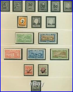 ICELAND COLLECTION 1873-1998 in 2 Lindner Hingeless albums Mint NH Scott $26,638