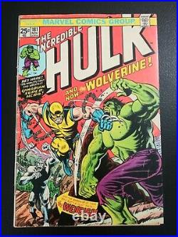 INCREDIBLE HULK #181 x2 lot (1974) 1st FULL APP OF WOLVERINE! 1 w stamp 1 witho