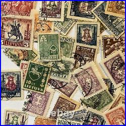Interesting Lithuania Used Stamps Lot Airmail, Triangle, Imperf & More #1