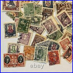 Interesting Lithuania Used Stamps Lot Airmail, Triangle, Imperf & More #1