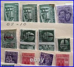 Italy Mint Used Stamps Lot On Stock Page, Short Sets, Social Republic & Pm Ovpts