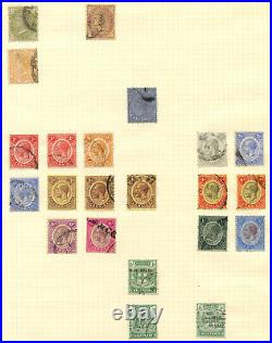 Jamaica Stamp Collection QV QEII Mint & Used On Album Pages Inc 2s, 5s & 10s