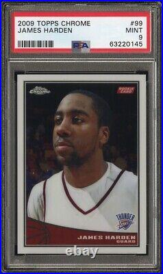 James Harden 2009-10 Topps Chrome Basketball Rookie RC #/999 #99 PSA 9 Mint