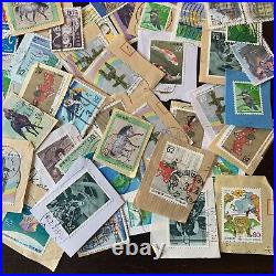 Japan Stamps Lot, Some With Amazing Cancels. On Paper Collection