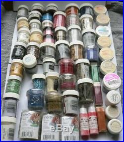 Job Lot 53 Assorted Brands Embossing Powders, Metallic, Sparkles, Clear, Detail