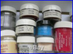Job Lot 53 Assorted Brands Embossing Powders, Metallic, Sparkles, Clear, Detail