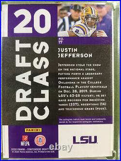 Justin Jefferson GALACTIC PRIZM ROOKIE CARD 2020 Contenders JUSTIN JEFFERSON RC