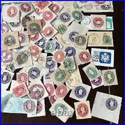 LARGE LOT OF EARLY U. S. CUT SQUARES 1800's MID 1900's #3