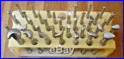 LOT 36 VTG LEATHER WORKING TOOLS SADDLE STAMPS CRAFTOOL CO. Number only PUNCHES
