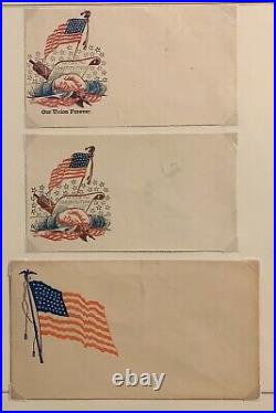 LOT OF 32 1860's Civil War Postal Covers Collection Both Union & CSA
