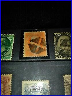 LOT of 38 US Stamps SCOTT #125 3c Blue WITHOUT GRILL 19th Century Collection