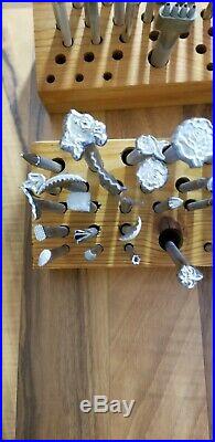 Large Lot Of Craftool Leathercraft Stamps And Hand Tools