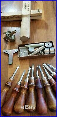 Large Lot Of Craftool Leathercraft Stamps And Hand Tools