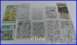 Large Lot Solid & Clear Cling Rubber Stamp sets for crafts & other art crafting
