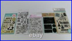 Large Lot Solid & Clear Cling Rubber Stamp sets for crafts & other art crafting