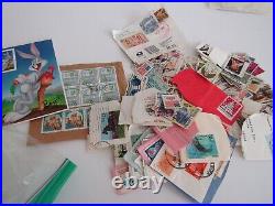 Large Lot Worldwide Stamp Collection, 100's of stamps