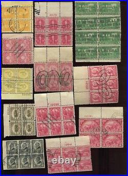 Large Lot of USED Plate Blocks & Blocks of Stamps with Premium Items (BZ 58)