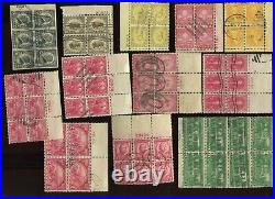 Large Lot of USED Plate Blocks & Blocks of Stamps with Premium Items (BZ 58)