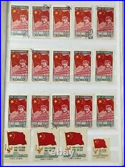 Large worldwide stamp collection flags Gb Russia China stamps 3 albums mint used