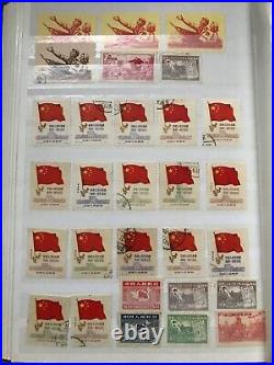 Large worldwide stamp collection flags Gb Russia China stamps 3 albums mint used