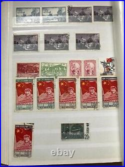 Large worldwide stamp collection flags Gb Russia China stamps 3 albums mint used