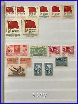 Large worldwide stamp collection flags Gb Russia China stamps 3 albums mint used