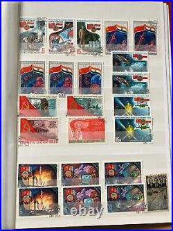 Large worldwide stamp collection flags Gb Russia China stamps 3 albums mint used