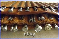 Leather Craftvintagecraftoollarge Lot Of 185 Stamps And Pouches