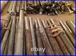 Leather Working Saddle Making Tools Leather Craft Stamps LOT OF APPROX 250
