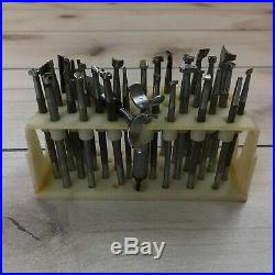 Leatherwork Tools Lot of 26 Craftool Stamps, 2 Swivel Knives, 2 Stitch Punches