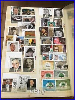 Lebanese stamps in Album. 1924-2018. MNH, Hinged with gum, used