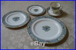 Lenox China Autumn 5 pc Place Setting Gold Back Stamp Mint Never Used