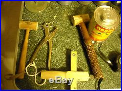 Lether Tools, Punches, Alpha Sew Sewing Machine, Burnisher. Full lot