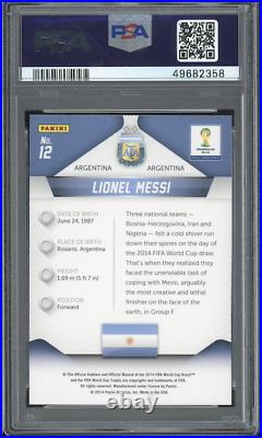 Lionel Messi 2014 Panini Prizm World Cup #12 Soccer Argentina PSA 10 QTY