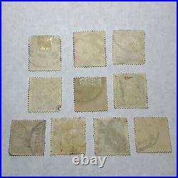 Lot 10 Cancels 9 Different Cities China Stamps Ohoo, Hantan, Canton, Puchen