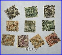 Lot 10 Different China Cities Canceled Stamps Harbin, Pakhoi, Tsinan, Suchow
