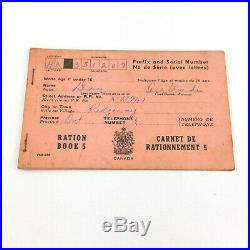Lot 2 Canadian World War 2 Ration Stamp Books & Flyer WWII Canada 5 & 6 Set