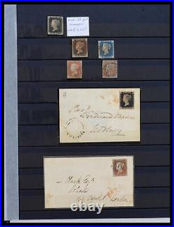 Lot 38290 Stamp collection Great Britain 1840-1900 in stockbook