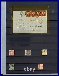 Lot 38290 Stamp collection Great Britain 1840-1900 in stockbook