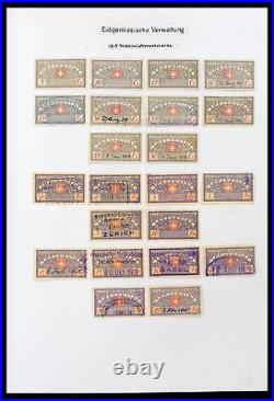 Lot 39088 Beautiful fiscal stamp collection Switzerland 1860-1948 in album