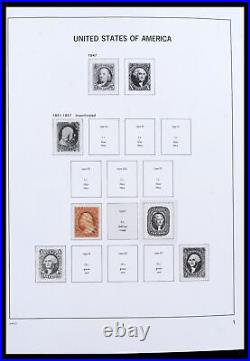 Lot 39698 Stamp collection USA 1851-1988 in 3 Davo albums