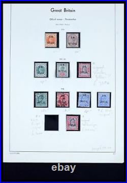 Lot 39700 Stamp collection GB Officials 1882-1904 on pages. Cat. 83,000 euros