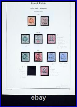 Lot 39700 Stamp collection GB Officials 1882-1904 on pages. Cat. 83,000 euros