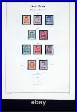 Lot 39700 Stamp collection GB Officials 1882-1904 on pages. Cat. 83,000 euros