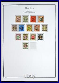 Lot 40358 Stamp collection Hong Kong 1862-1949 in Palo album