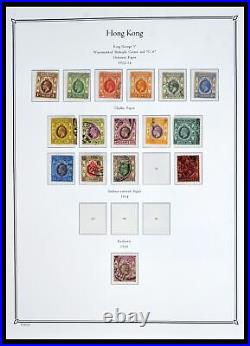 Lot 40358 Stamp collection Hong Kong 1862-1949 in Palo album