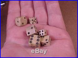 Lot Antique Colonial Revolutionary War Bone Tax Stamp Dice GR Crown King George