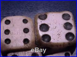 Lot Antique Colonial Revolutionary War Bone Tax Stamp Dice GR Crown King George