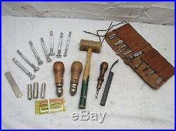 Lot Craftool & Other Leather Working Craft Stamp Punch Tools Swivel Knife